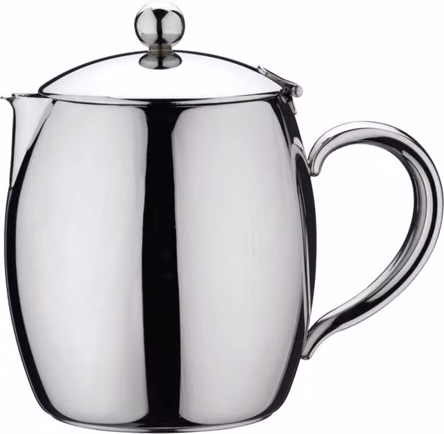 Café Stål Bellux Silver Stainless Steel Double Walled Thermal Teapot with Infuser, 500ml