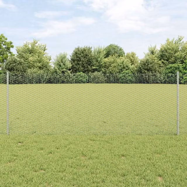 Berkfield Home 5-Piece U-Channel Galvanised Steel Fence Posts in Silver, Height: 80 cm