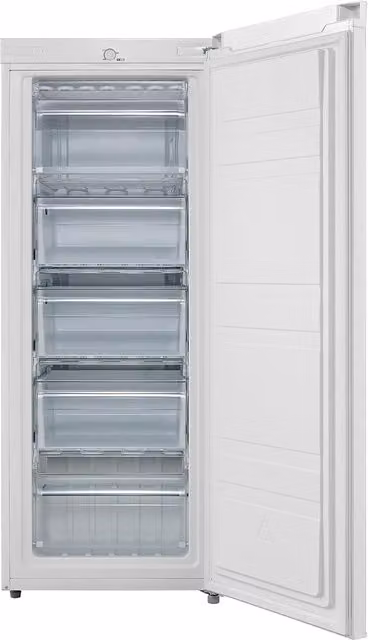 Living and Home 160L Freestanding Tall Upright Freezer with 5-Tier Shelving in White