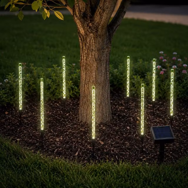 Garden Mile Multicoloured Solar Bubble Stake Lights with Dusk Sensor