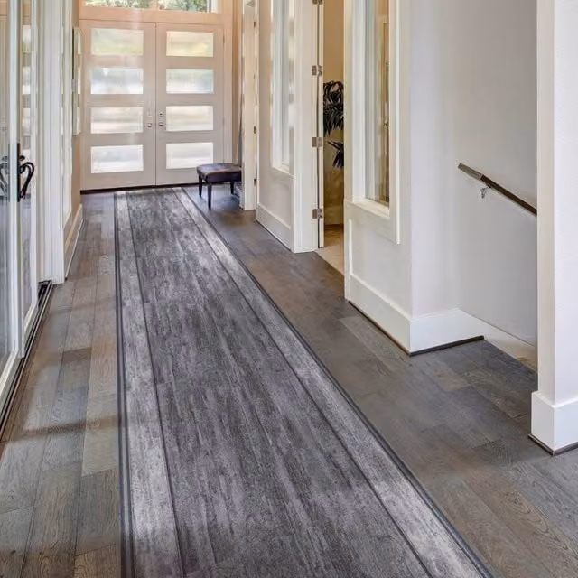 runrug Rama Grey Hallway Runner Rug, Non-Slip and Hardwearing, W: 66 cm, L: 240 cm