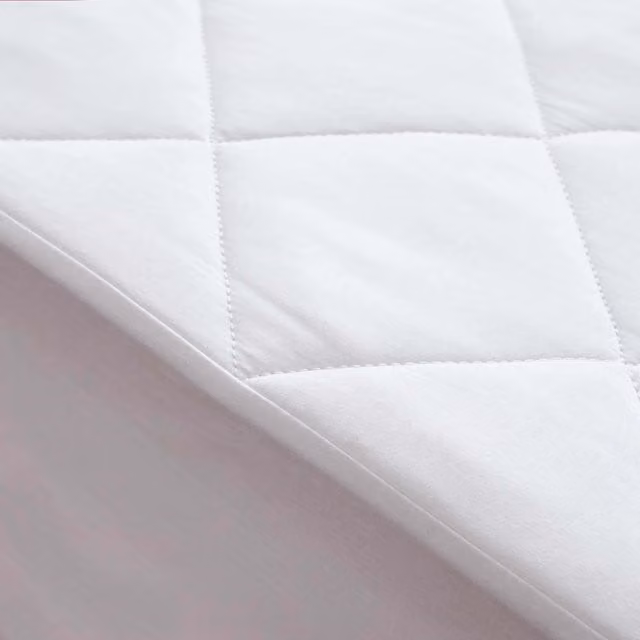 Bedeck of Belfast Quilted Cotton Percale Mattress Protector, White, W: 140 cm, L: 200 cm