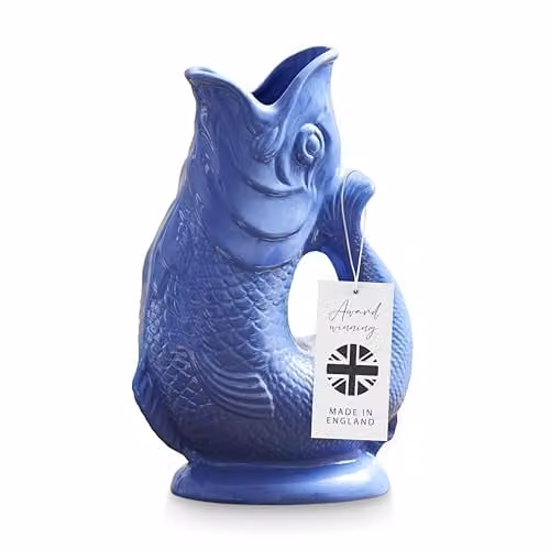 Wade Fish Ceramic Jug, Blue, 1.2 l