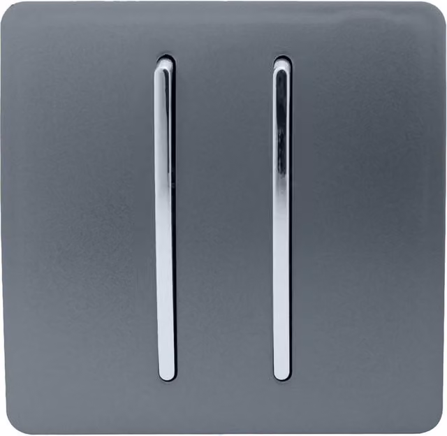 Trendi Modern Grey Mains Doorbell Switch