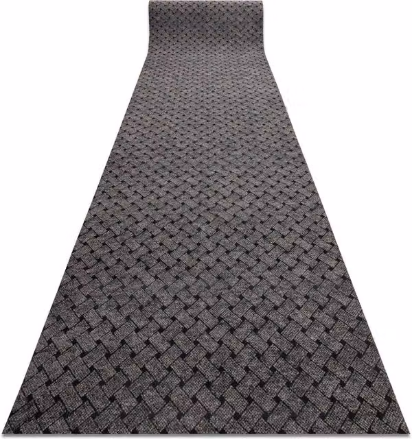 RugsX Non-Slip Beige Polypropylene Runner, W: 100 cm, L: 430 cm