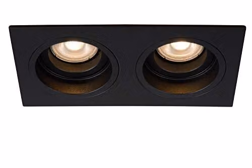 Lucide Embed Dimmable and Adjustable Recessed Downlight in Black with 2xGU10
