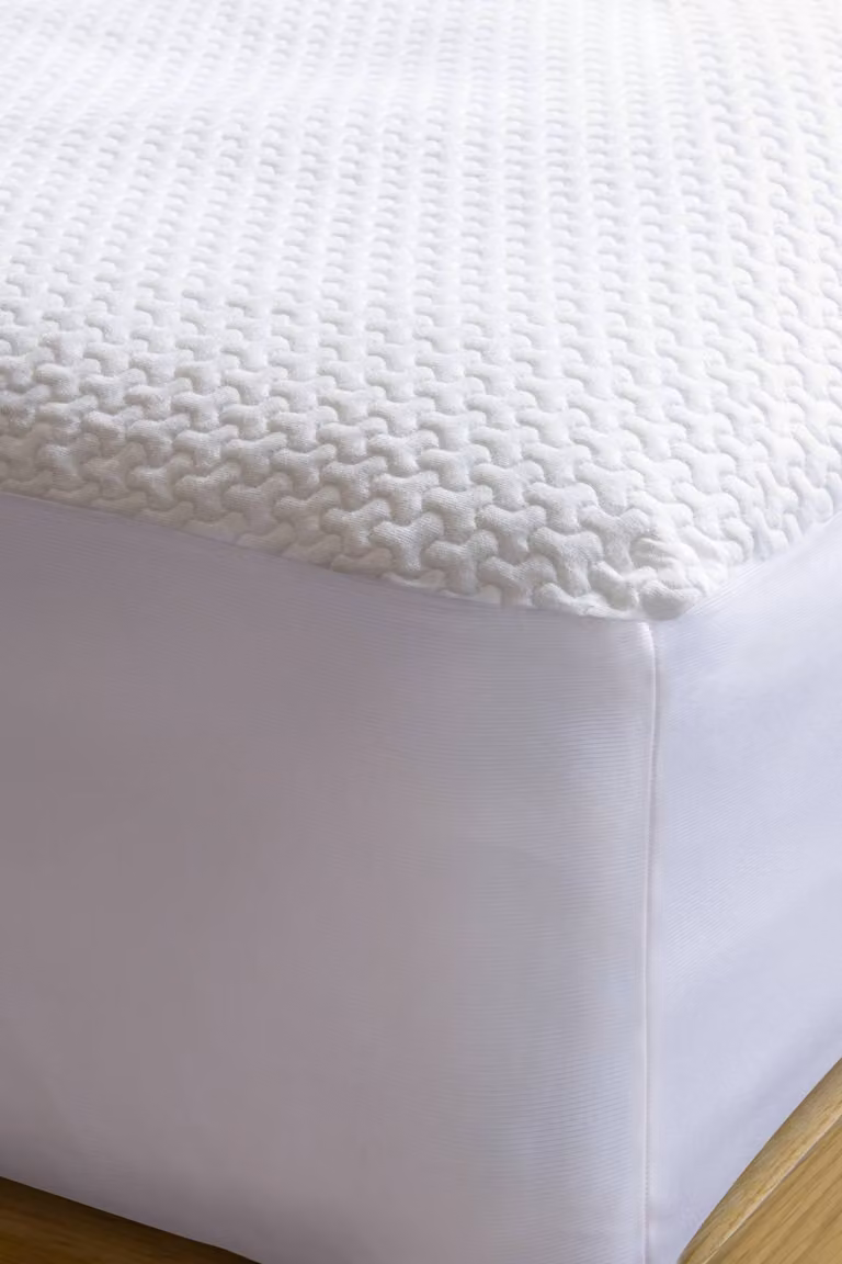 Soak&Sleep Waterproof Bamboo Mattress Protector, White, W: 180 cm, D: 200 cm
