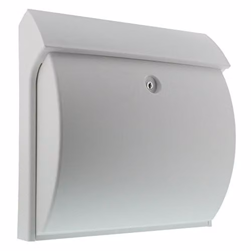 Burg-Wächter Classico 4931 W High-Quality Plastic Letterbox, White
