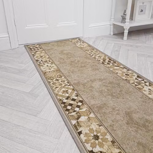 runrug Murcia Loop Pile Hallway Runner Rug in Light Brown, W/D: 80 x 240 cm
