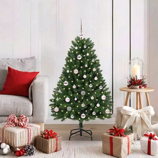 Berkfield Home Artificial Green Christmas Tree with Stand, Height: 120 cm