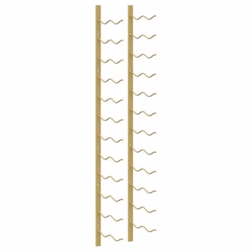 vidaXL Stylish Wall Mounted 24-Bottle Wine Rack in Gold – Durable Metal Construction