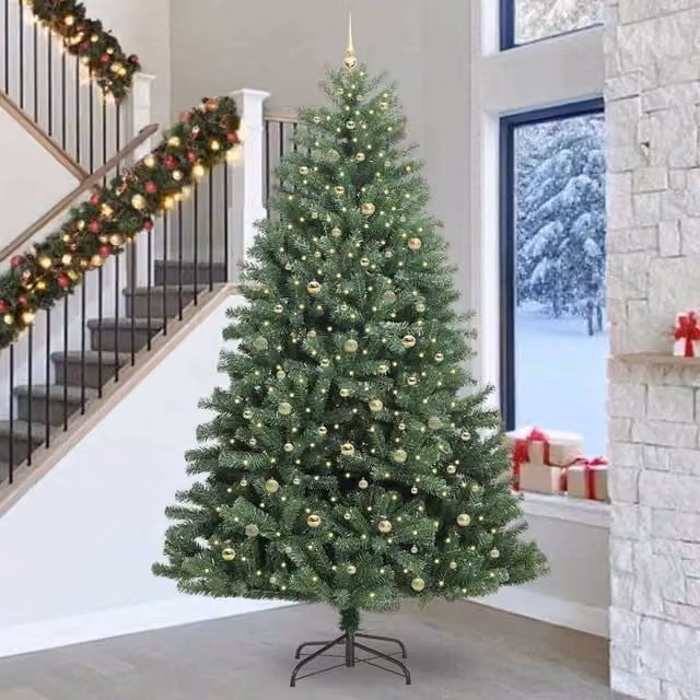 Berkfield Home Green Artificial Hinged Christmas Tree, Height: 300 cm