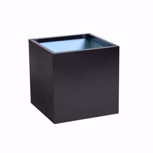 Primrose Black Galvanised Steel Ornamental Cube Planter Jumbo W/D/H: 60 x 60 x 60 cm