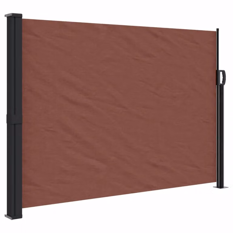 Berkfield Home Retractable Side Awning in Brown, W/H: 140 x 600 cm