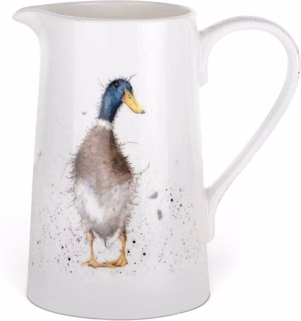 Wrendale Designs Guard Duck Illustrated Ceramic Pint Jug, Multicoloured