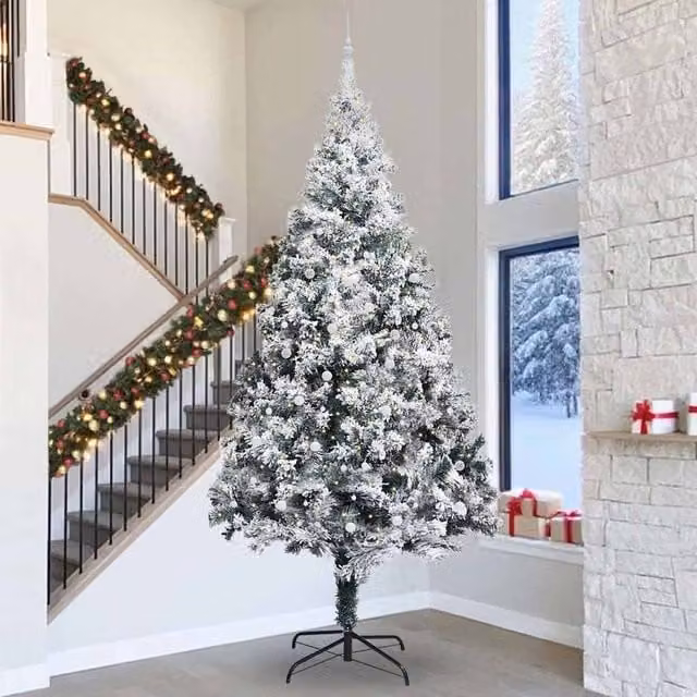 Berkfield Home Artificial Pre-lit Christmas Tree with Ball Set in Green, 400 cm