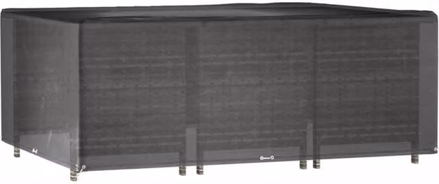 Berkfield Home Rectangular Garden Furniture Cover in Black, W/D/H: 278 x 204 x 105 cm