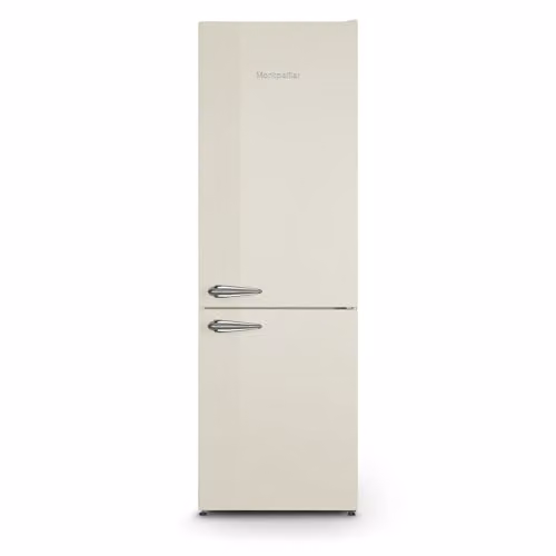 Montpellier MAB386EC Retro No Frost Fridge Freezer, Cream, H 186 cm x W 59.5 cm x D 60 cm