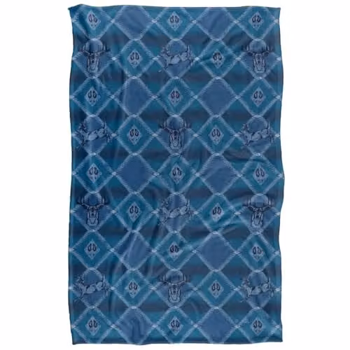 JQ Licensing Deer Southwest Blue Hunting Pattern Super Soft Snuggle Blanket, W: 91.44 cm, H: 147 cm
