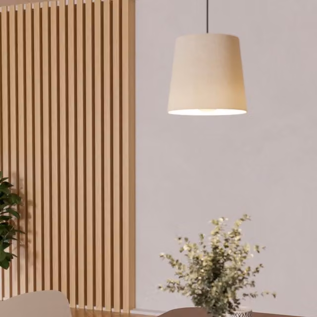 Eglo Febres Fabric Shade Traditional Pendant Light in Black, 110 cm