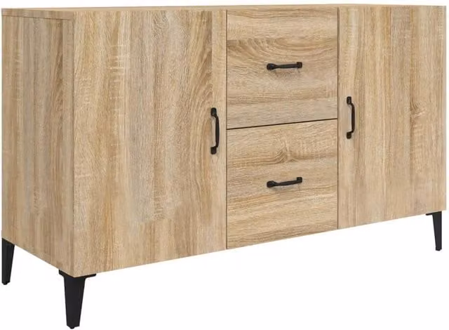 Berkfield Home Sonoma Oak Sideboard in Brown, W/D/H: 100 x 36 x 60 cm