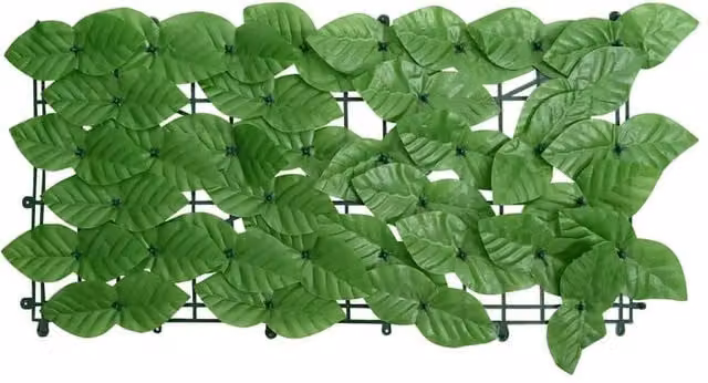 Berkfield Home Artificial Hedge Balcony Screen with Green Leaves, W: 400 cm, H: 150 cm
