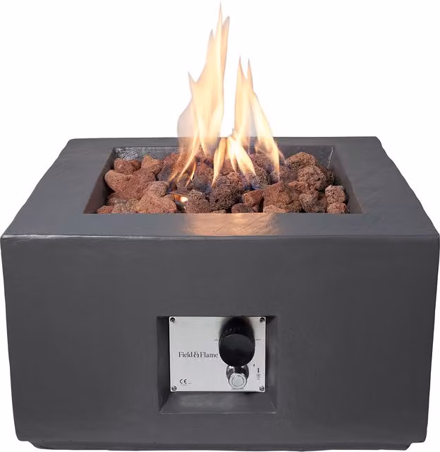 Field and Flame Aster Grey Gas Fire Pit Table