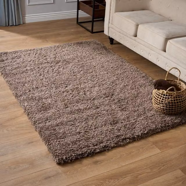 Bravich California Shaggy Rug in Taupe, W: 230 cm, D: 160 cm