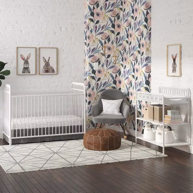 Monarch Hill Ivy Metal Baby Crib in White, 60 x 120 cm