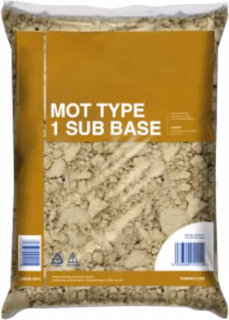 Unbranded MOT Type 1 Sub Base Ballast, 5 x 25kg Bags