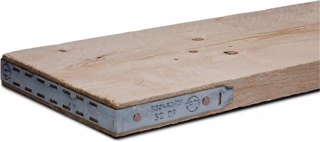 Snowdon Timber Banded Scaffold Boards, Natural, Pack of 3, W: 230 mm, H: 38 mm, L: 2.4 m