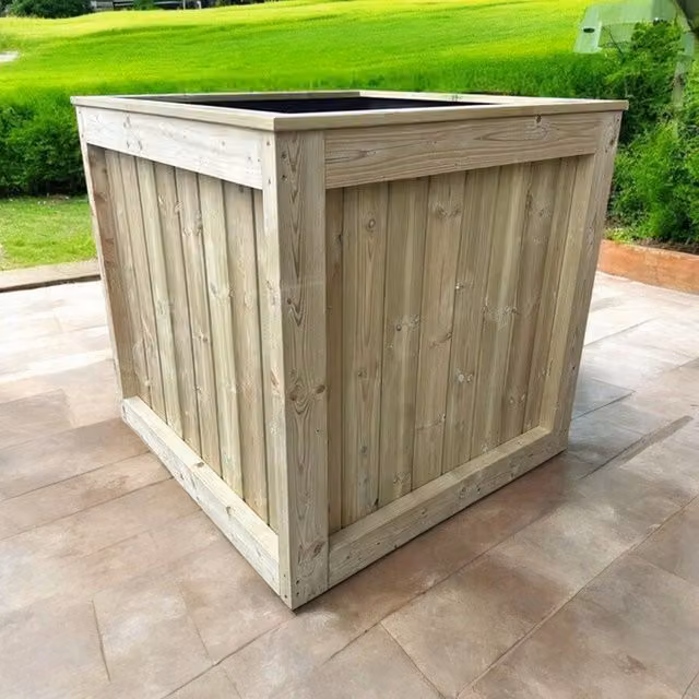 Buttercup Farm Brown Wooden Raised Bed Planter, W: 40 cm, D: 180 cm, H: 60 cm