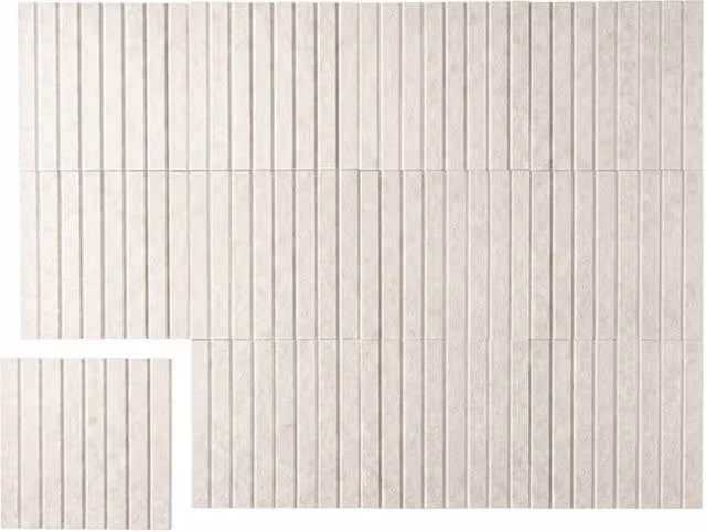 EONLION 6 Pack Beige Felt Wall Notice Board Tiles W/D/H: 150 x 23.5 x 0.9 cm