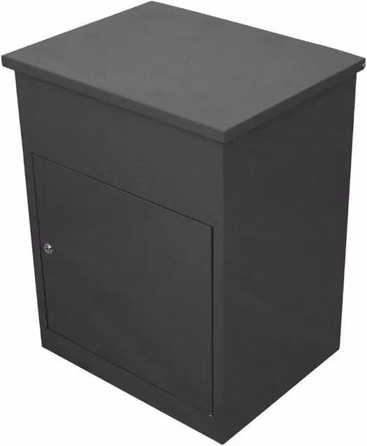 Monstershop Grey Free Standing Galvanised Steel Parcel Post Box