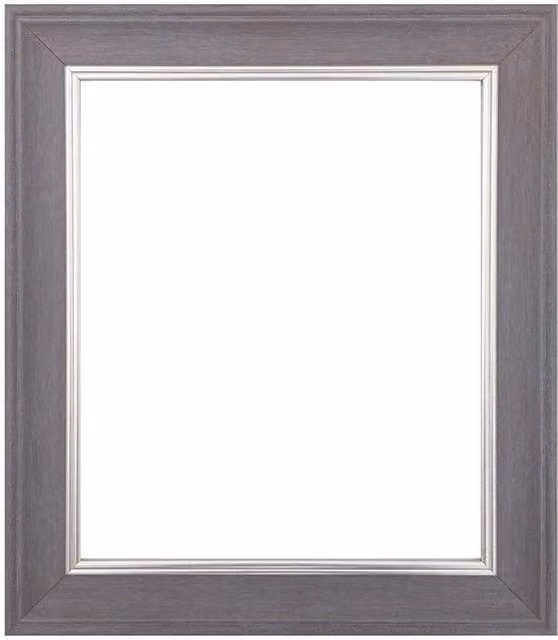 Frames & Mirrors 4U Scandi Black Single Rectangular Photo Frame in Mid Grey, W: 60.96 cm, H: 45.72 cm
