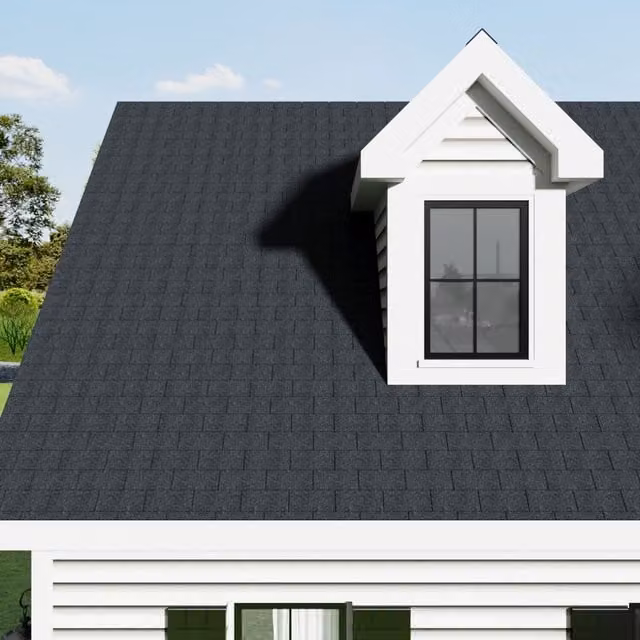 Livingandhome 18-Pack Three-Tab Asphalt Roofing Shingles in Black Anthracite