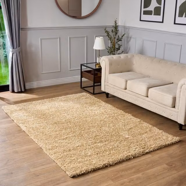 Bravich LTD California Shaggy Area Rug, Beige, W: 230 cm, D: 160 cm