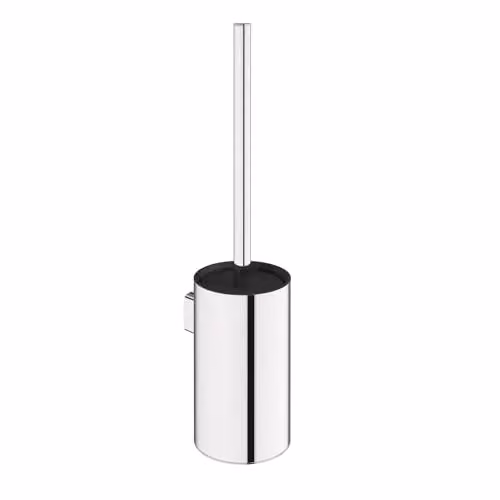 COSMIC Architect Wall-Mounted Bathroom Brush and Holder in Silver Metal