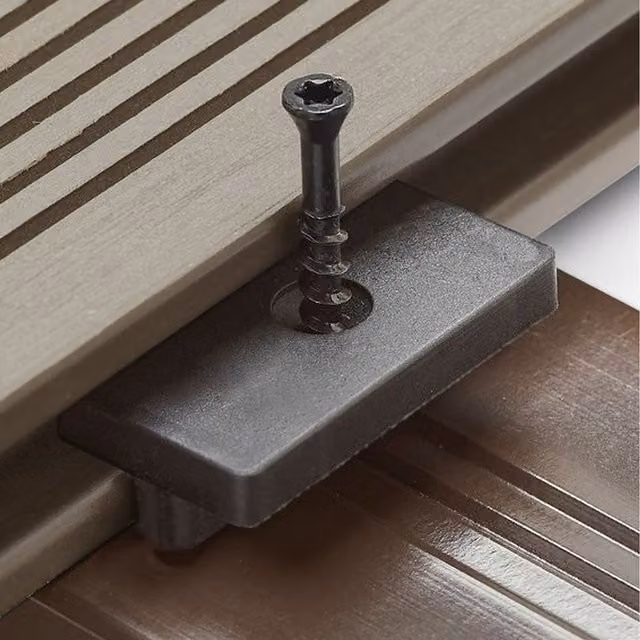 AVT Black Composite Decking T Clips and Black Stainless Steel Screws, 500 Pack