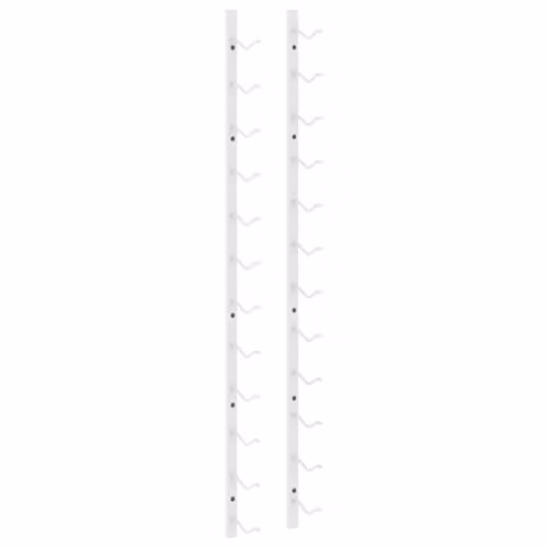 vidaXL Wall Mounted White Metal Wine Rack for 12 Bottles