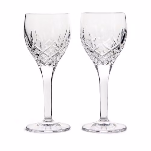 Royal Doulton Ashmere Set of 2 Transparent Lead-Free Crystal Wine Glasses