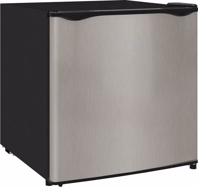 HOMCOM 35L Mini Upright Countertop Freezer in Silver Tone