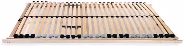 Berkfield Home Set of 2 Slatted Bed Bases with 28 Slats and 7 Zones in Natural Brown, W: 80 cm, L: 200 cm