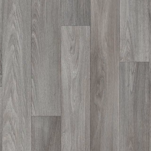 Vinyl Flooring UK Grey Wood Effect 2.0mm Felt Backed Vinyl Flooring, W: 200 cm, D: 500 cm