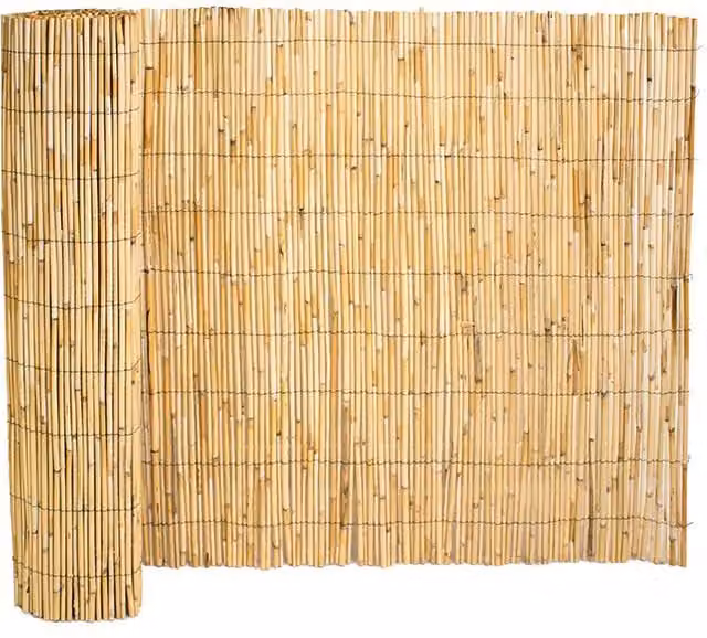 Primrose Brown Woven Natural Reed Screening Mat, W: 120 cm, L: 3 m