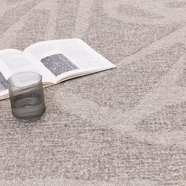 The Rug Shop UK Grey Wool Modern Abstract Easy To Clean Area Rug W: 200 cm, D: 290 cm