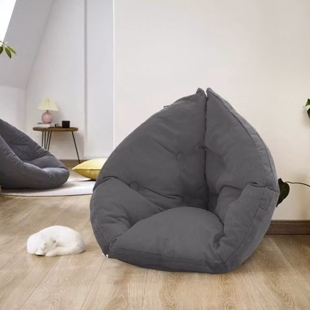 KORVIXA Grey Hanging Swing Chair Cushion for Egg Chairs, Diameter: 100 cm