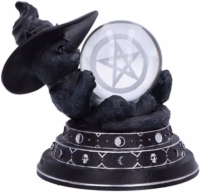Nemesis Now Purrah's Fortune Cult Cutie Black Animal Figurine, Height: 12.2 cm