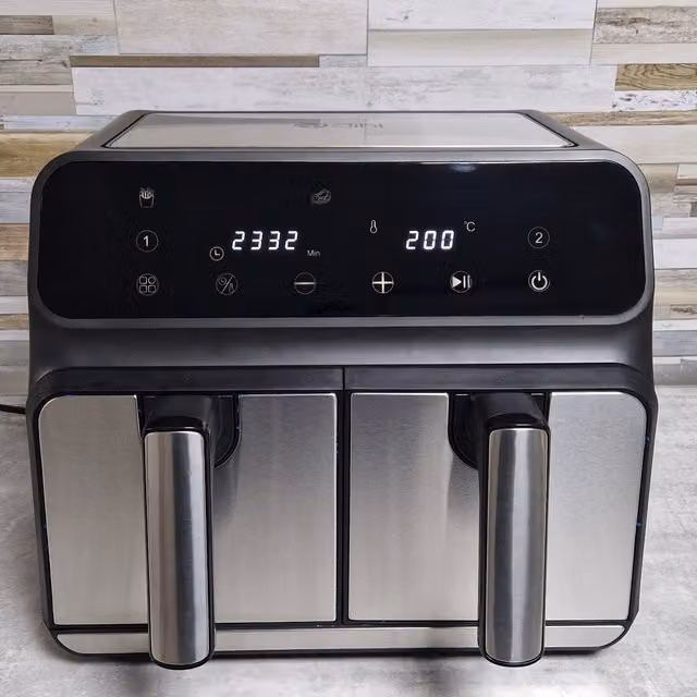 DIHL Dual Zone Rapid Air Fryer with Digital Display, Black