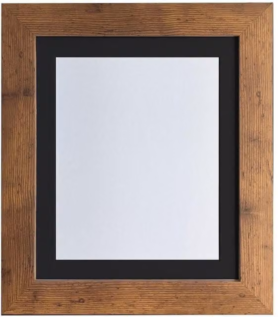 Frames & Mirrors 4U Metro Vintage Wood Frame in Walnut with Black Mount for 30 x 20 Inch Images